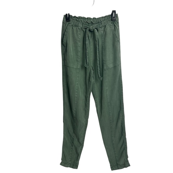aerie Pants - aerie Women’s Casual Pull On Pants Sz XS Green Pockets Elastic Waist Drawstring